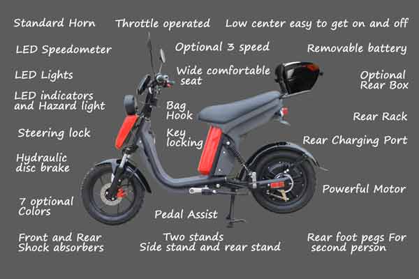 Evolts Electric Mopeds New Version Three 8